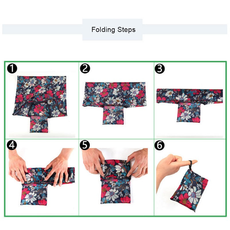 Foldable Reusable Shopping Bag – Eco-Friendly Lemon Print Tote