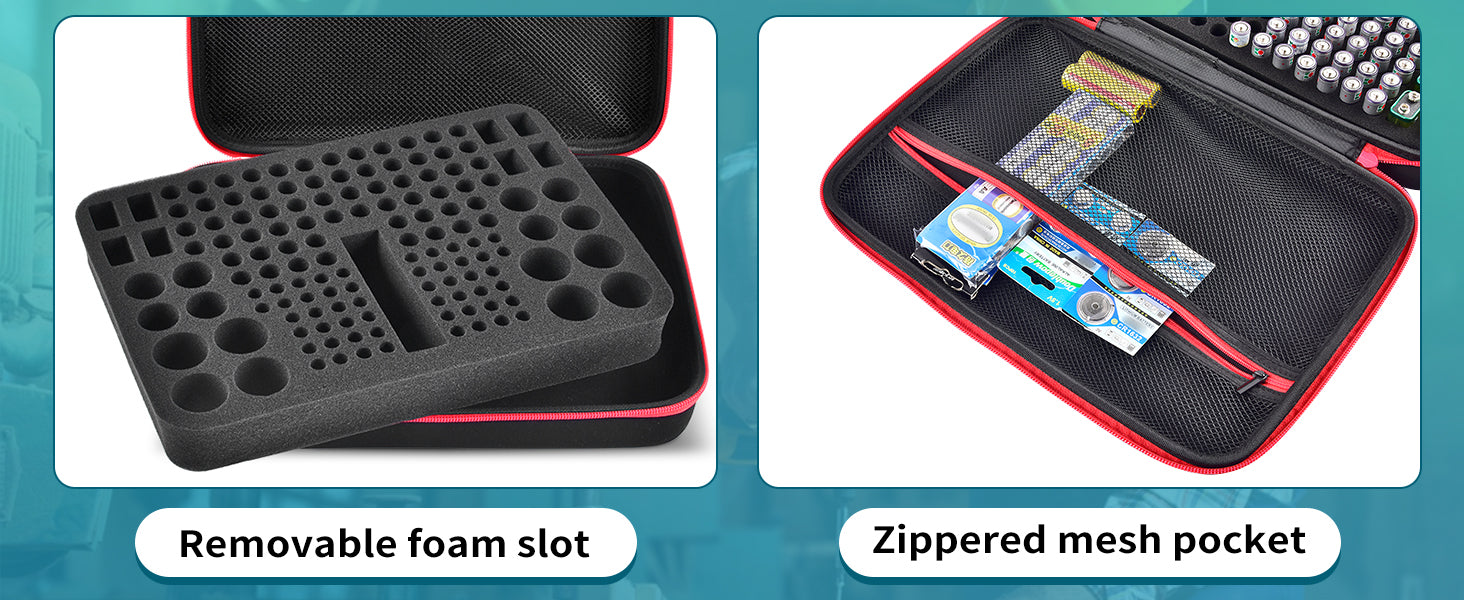 Battery Organizer Case – Storage Box with Tester (Case Only)
