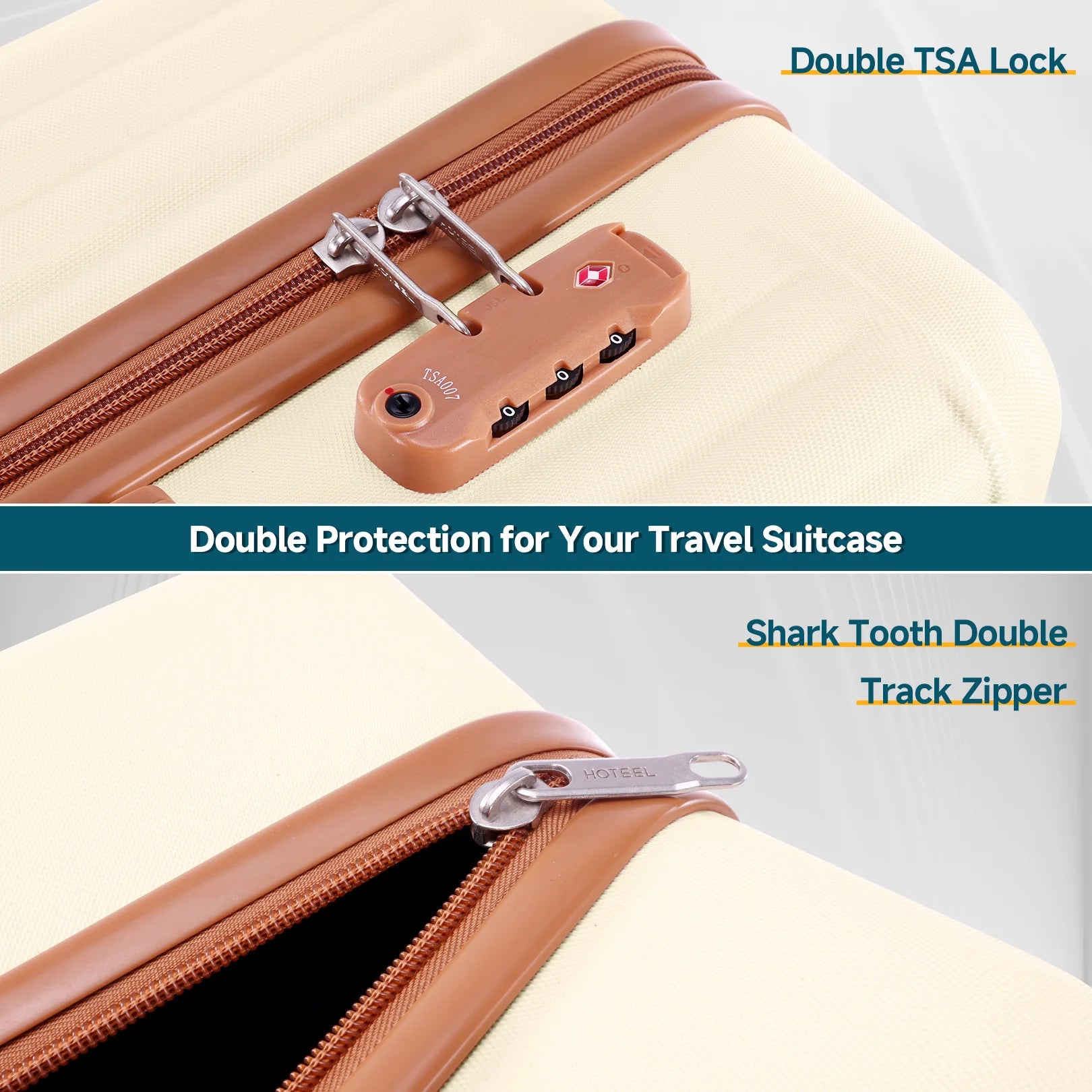 3-Piece Luggage Set – Spinner Wheels with TSA Lock