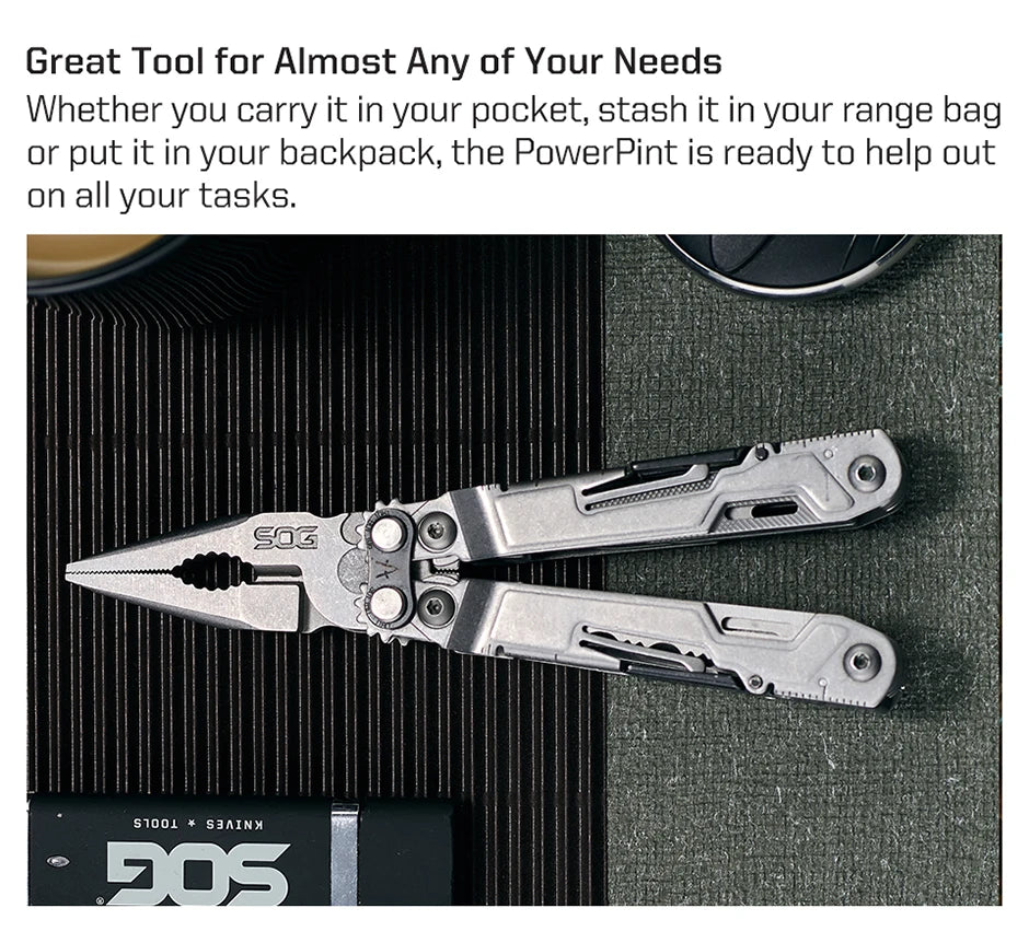 SOG PowerPint 18-in-1 Multi-Tool – Compact Tactical EDC Gear