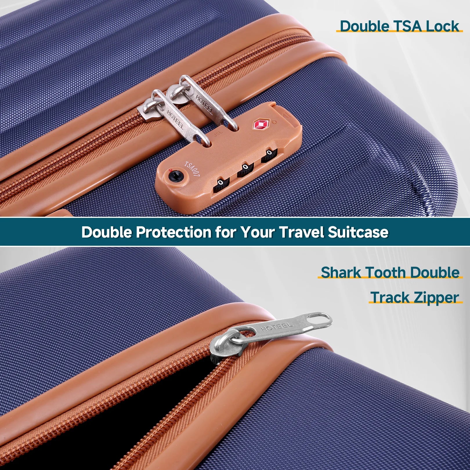 3-Piece Luggage Set – Spinner Wheels with TSA Lock