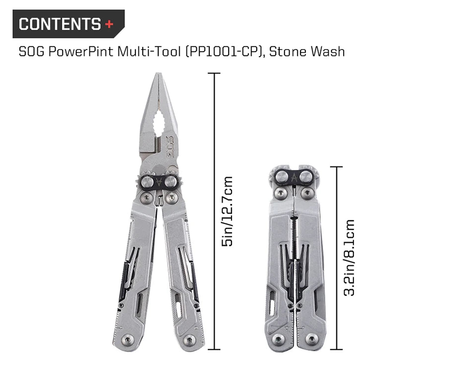 SOG PowerPint 18-in-1 Multi-Tool – Compact Tactical EDC Gear
