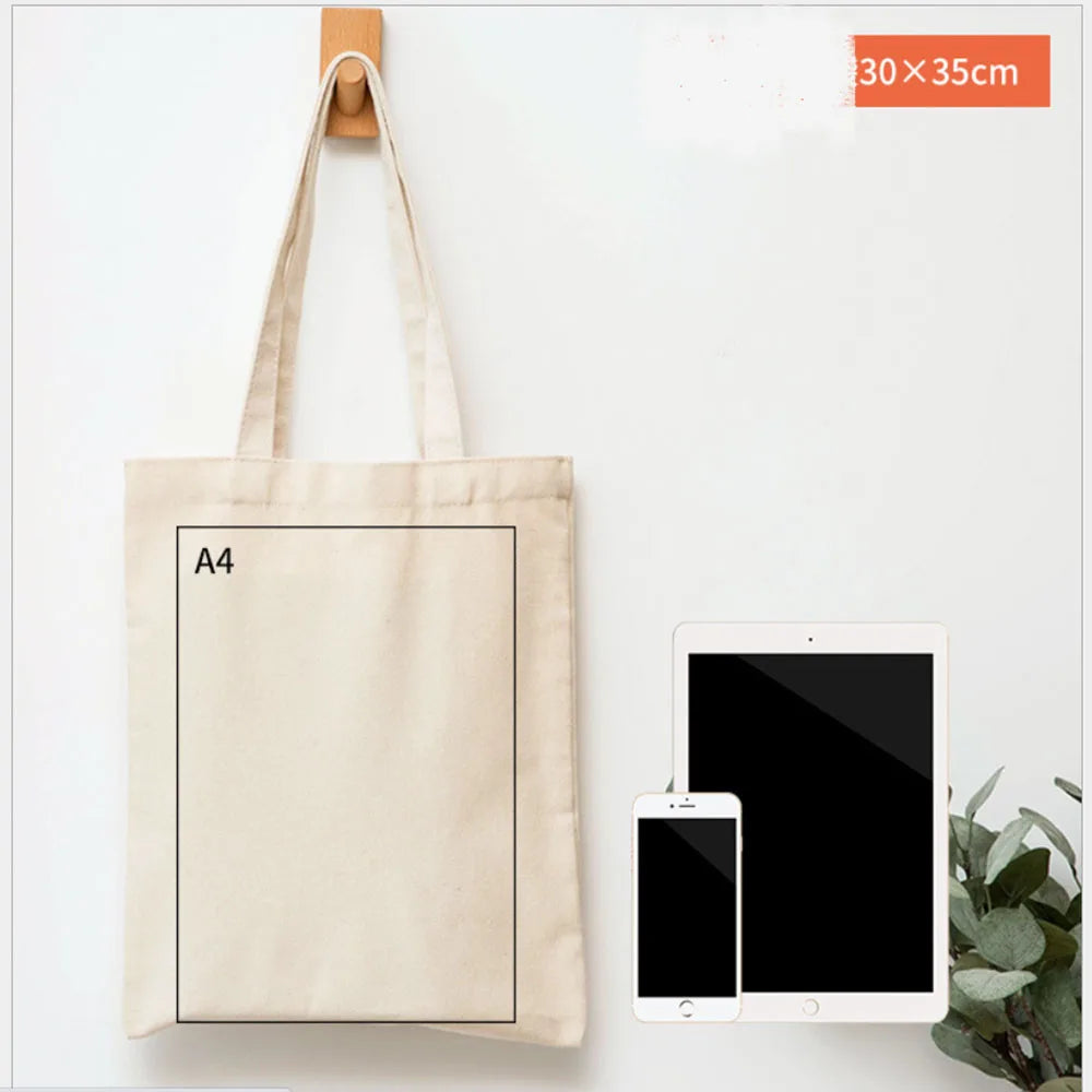 Foldable Canvas Grocery Tote Bag – Eco-Friendly Reusable Shopping Bag