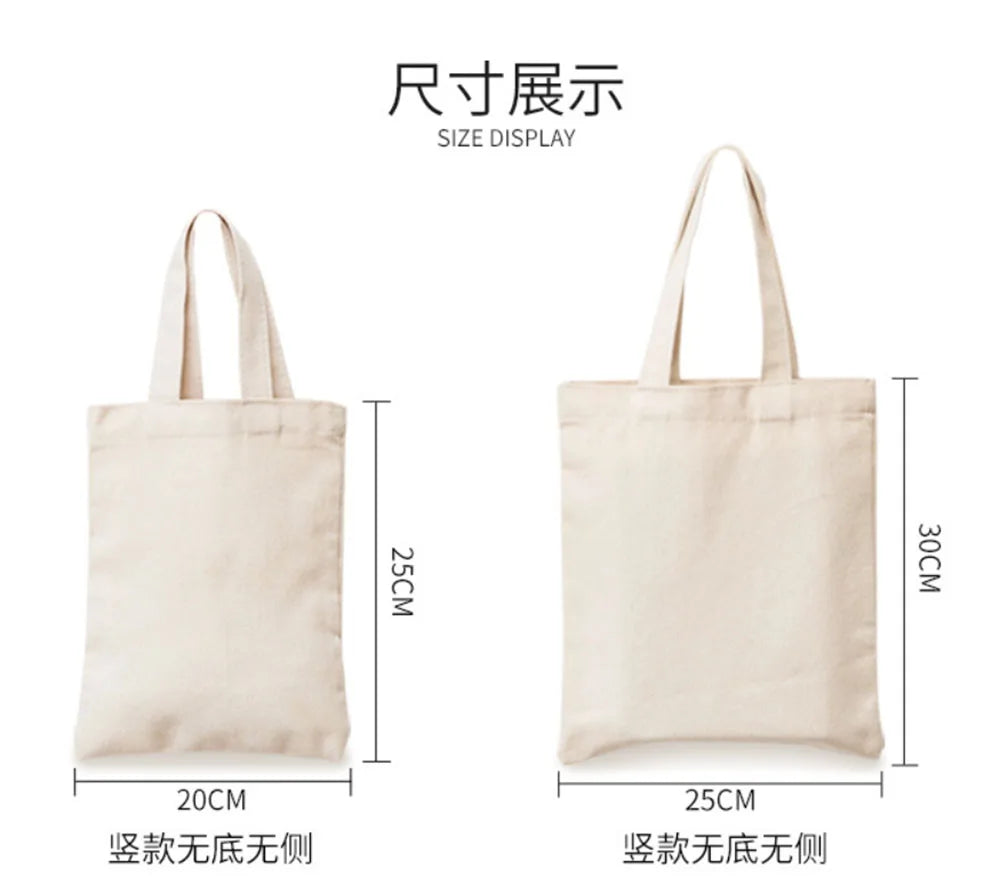 Foldable Canvas Grocery Tote Bag – Eco-Friendly Reusable Shopping Bag