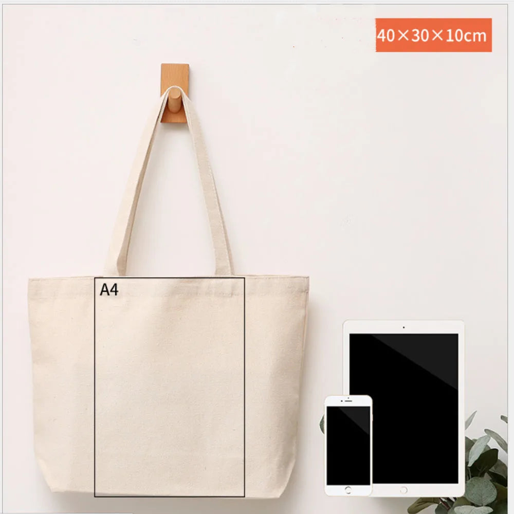 Foldable Canvas Grocery Tote Bag – Eco-Friendly Reusable Shopping Bag