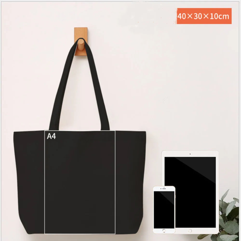 Foldable Canvas Grocery Tote Bag – Eco-Friendly Reusable Shopping Bag