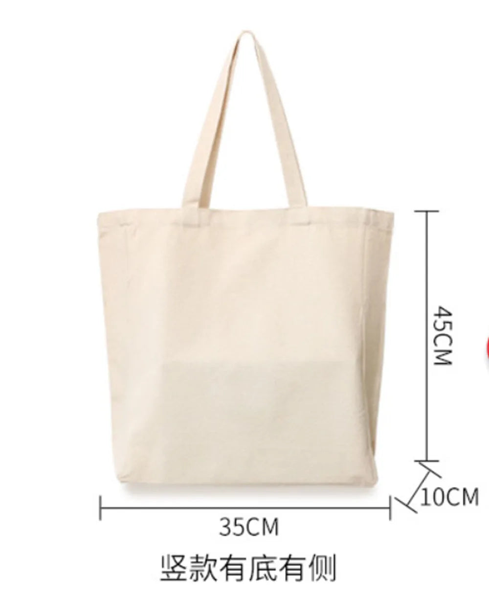 Foldable Canvas Grocery Tote Bag – Eco-Friendly Reusable Shopping Bag