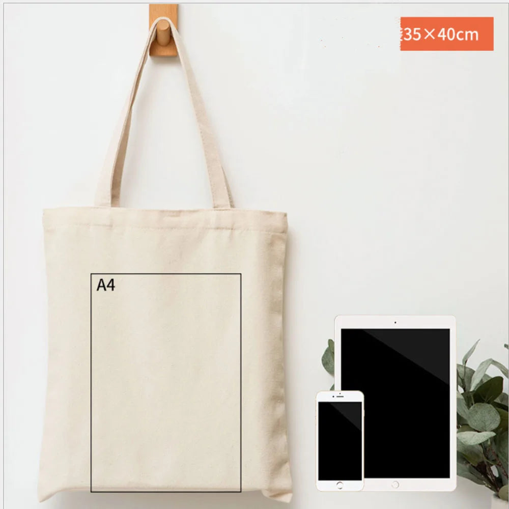 Foldable Canvas Grocery Tote Bag – Eco-Friendly Reusable Shopping Bag