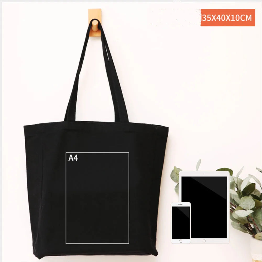 Foldable Canvas Grocery Tote Bag – Eco-Friendly Reusable Shopping Bag