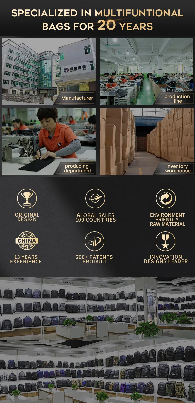 Expandable Men’s Backpack – 17.3” Waterproof Laptop Bag