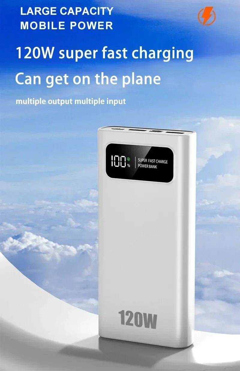 200,000mAh 120W High-Capacity Power Bank – Super Fast Charging