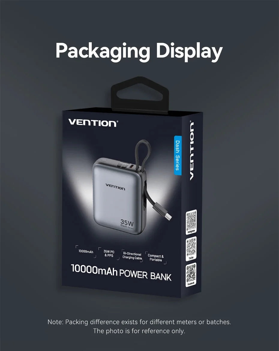 10,000mAh Power Bank – 35W PD Fast Charging