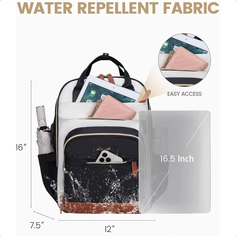 Women’s Laptop Backpack – 15.6” Large Capacity Travel Bag