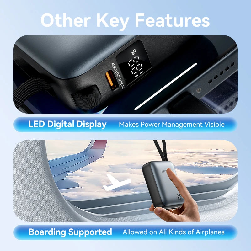 10,000mAh Power Bank – 35W PD Fast Charging