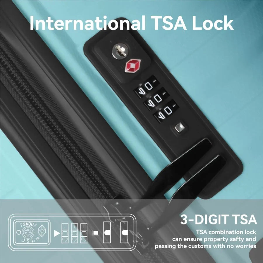 3-Piece Hardside Luggage Set – Spinner Wheels & Scratch-Resistant