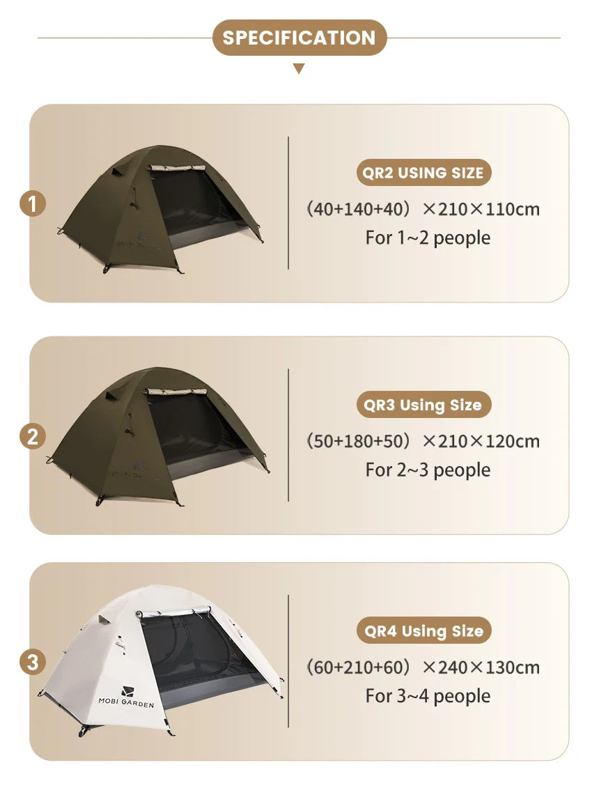 Camping Backpacking Tent – Waterproof & Sun-Proof Shelter