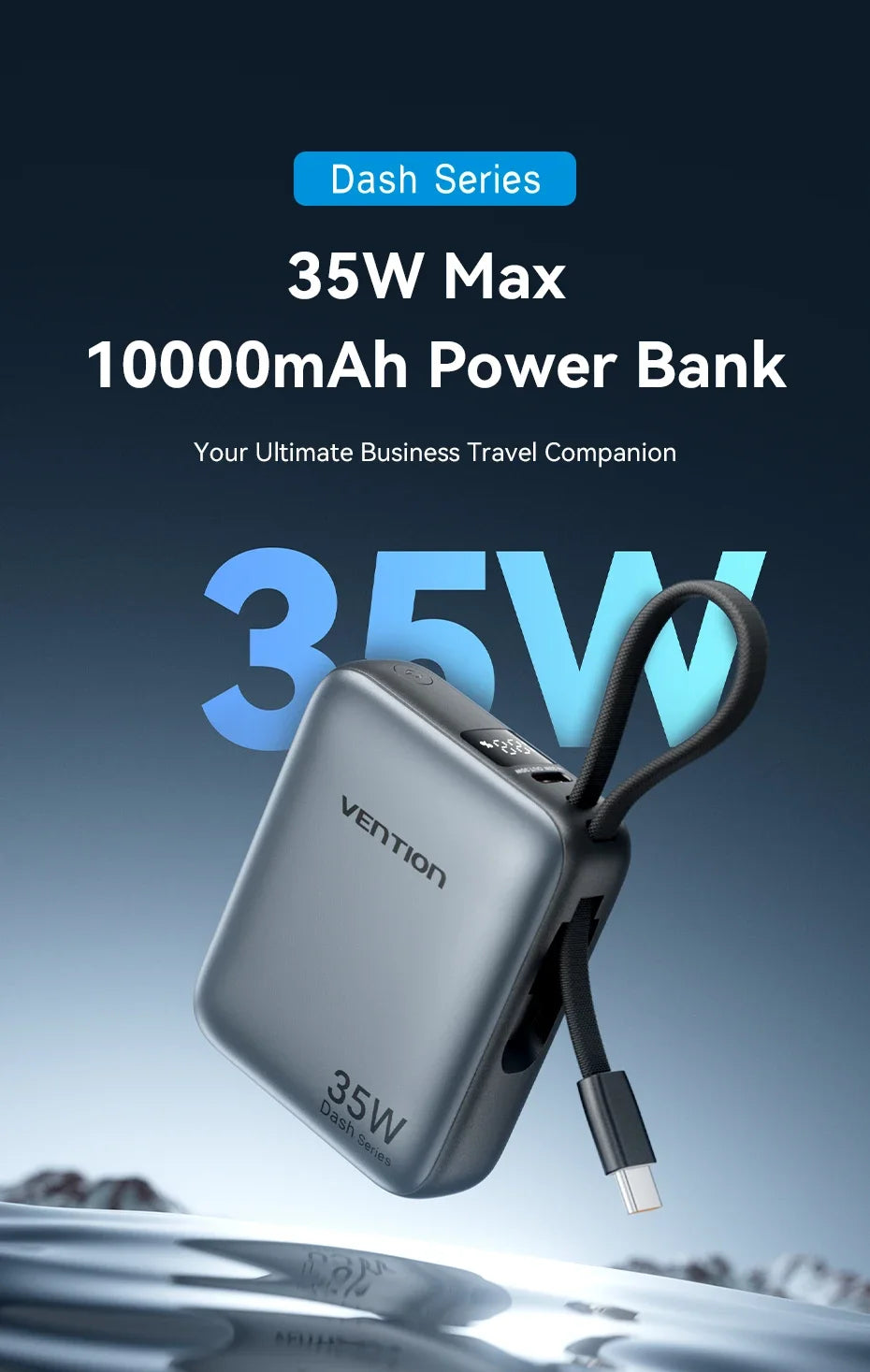 10,000mAh Power Bank – 35W PD Fast Charging