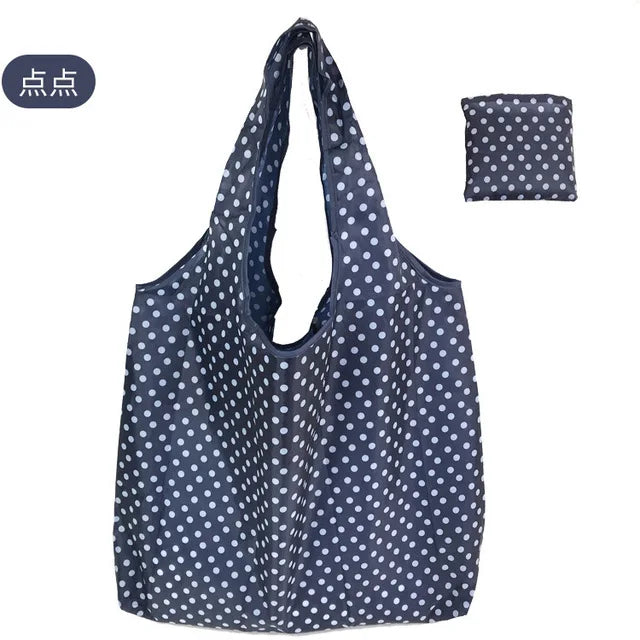 Foldable Reusable Shopping Bag – Eco-Friendly Lemon Print Tote