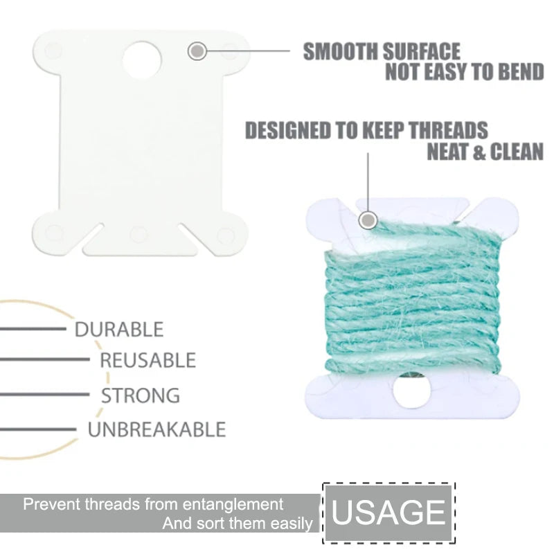 36-Grid Embroidery Floss Organizer Box – with Bobbins & Stickers