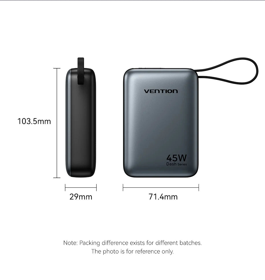 45W 20,000mAh Power Bank – Fast Charging Portable Charger