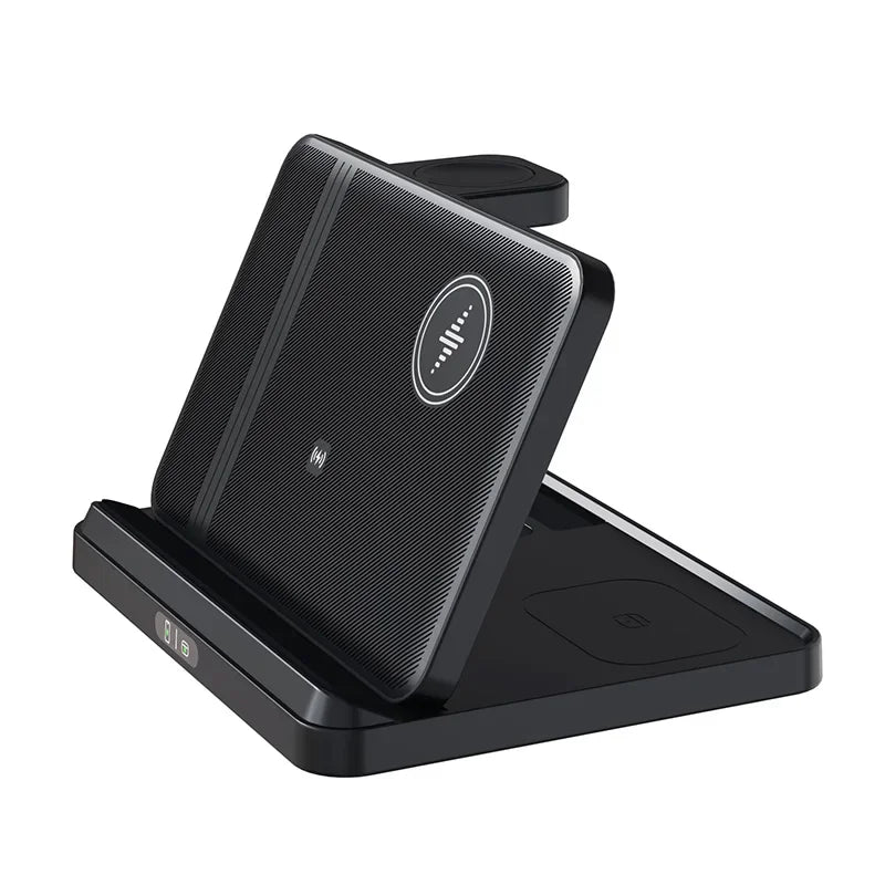 3-in-1 Wireless Charger Stand – Foldable Fast Charging Dock