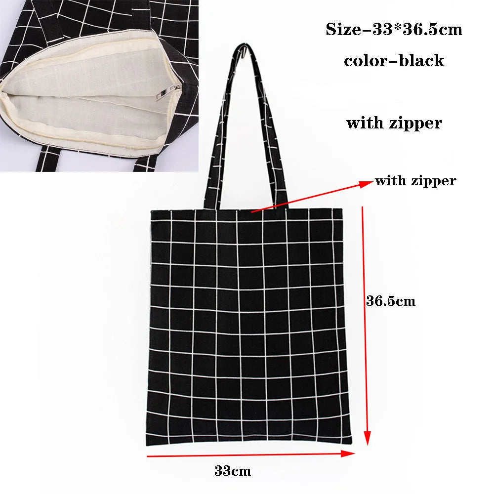 Foldable Canvas Grocery Tote Bag – Eco-Friendly Reusable Shopping Bag