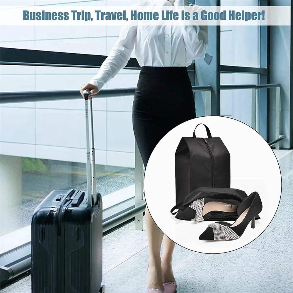 2/4 Pack Portable Waterproof Shoe Bags with Zipper – Travel Organizer