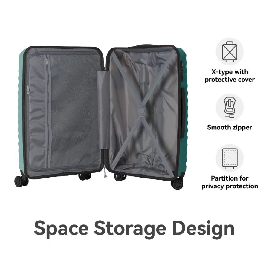3-Piece Hardside Luggage Set – Spinner Wheels & Scratch-Resistant