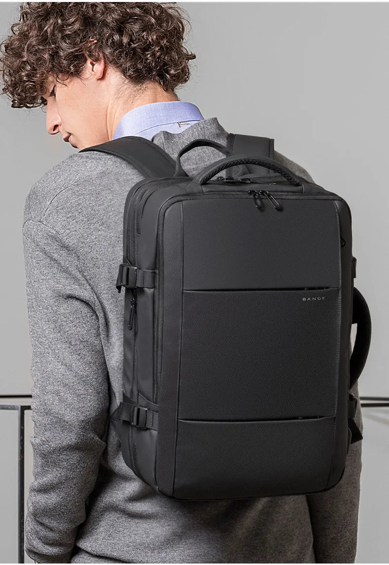 Expandable Men’s Backpack – 17.3” Waterproof Laptop Bag
