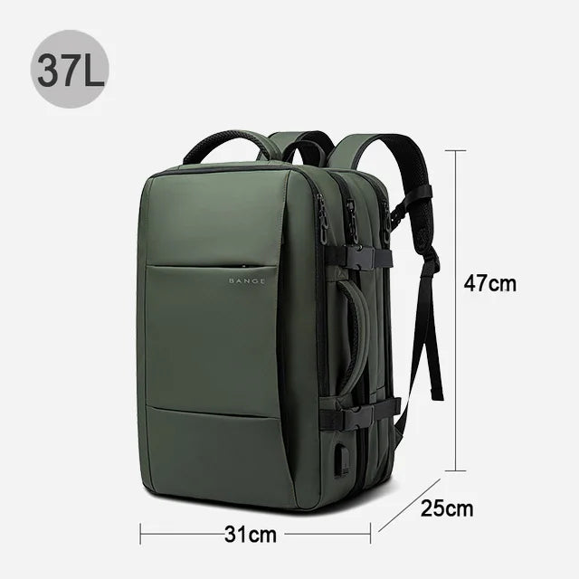 Expandable Men’s Backpack – 17.3” Waterproof Laptop Bag
