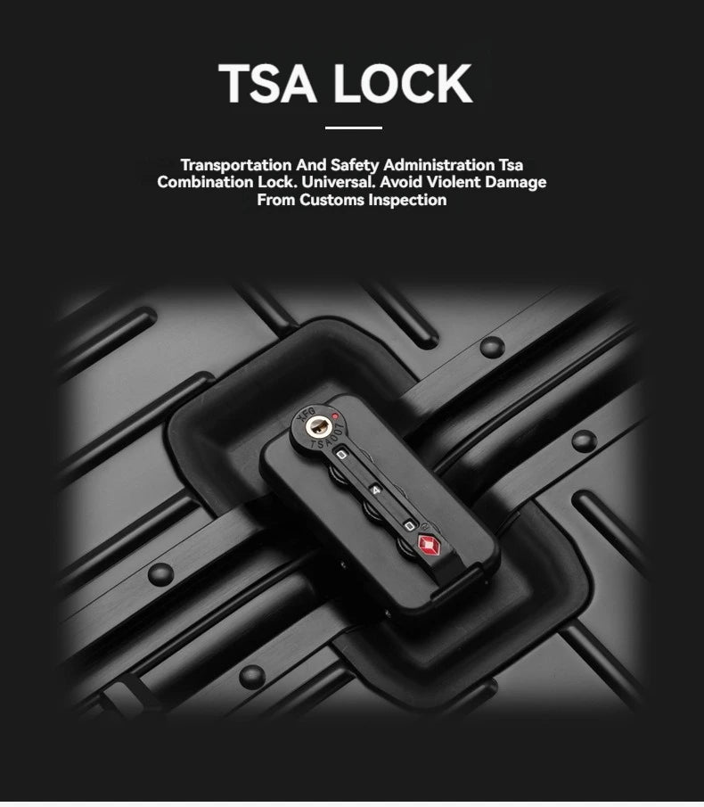 2024 Aluminum Luggage Set – Durable Carry-On Suitcases