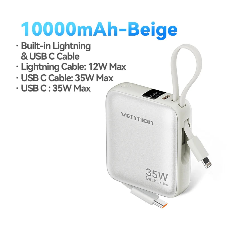 10,000mAh Power Bank – 35W PD Fast Charging