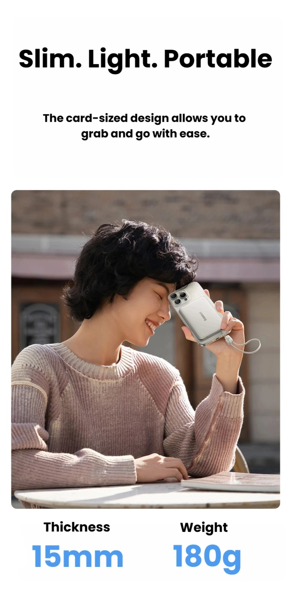 10000mAh Magnetic Power Bank – 15W Wireless & 27W Wired