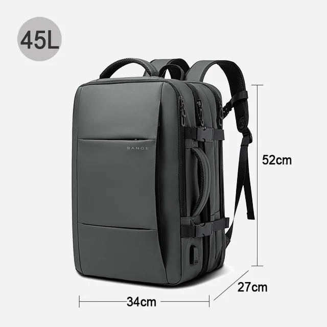 Expandable Men’s Backpack – 17.3” Waterproof Laptop Bag