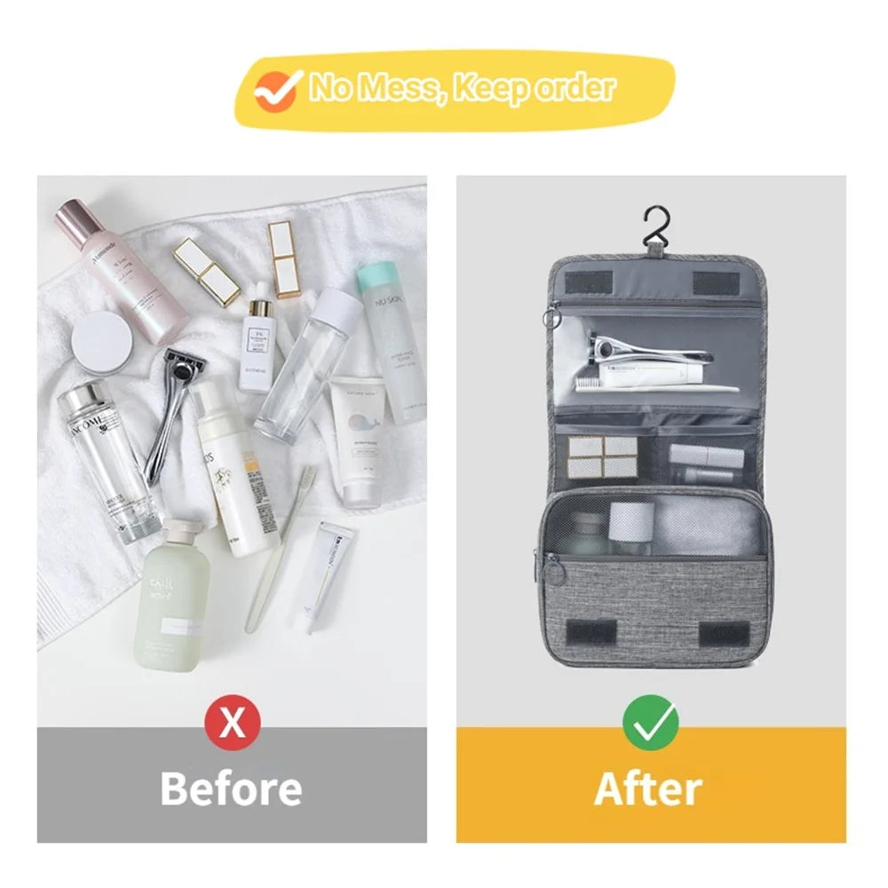 Portable Hanging Toiletry Bag – Waterproof Travel Washbag