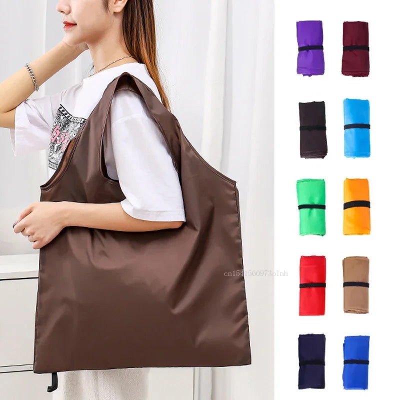 Foldable Reusable Shopping Tote – Eco-Friendly Travel Shoulder Bag