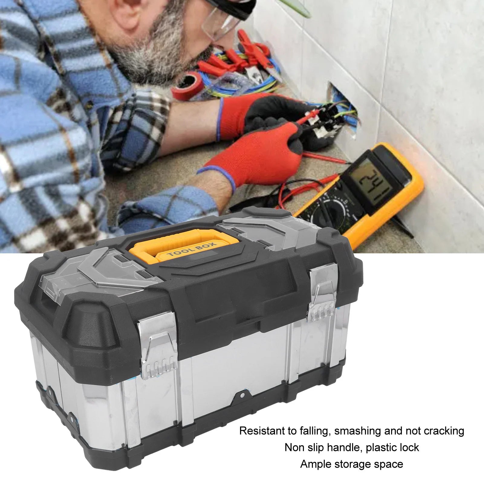 Portable Stainless Steel Tool Box – Multifunction Organizer