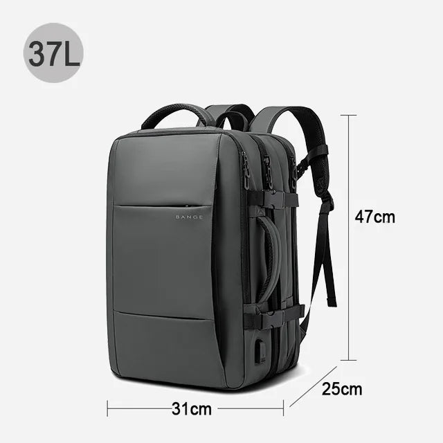 Expandable Men’s Backpack – 17.3” Waterproof Laptop Bag