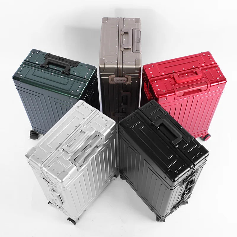 2024 Aluminum Luggage Set – Durable Carry-On Suitcases