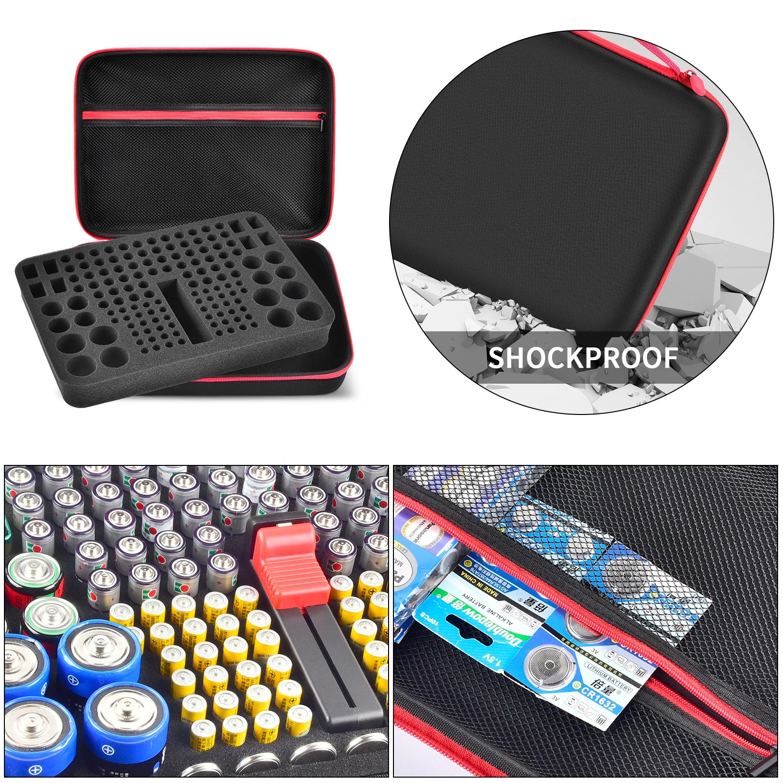 Battery Organizer Case – Storage Box with Tester (Case Only)