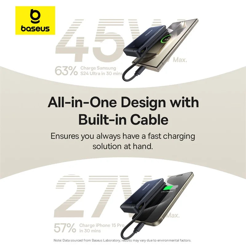 Qi2 45W 10000mAh Magnetic Power Bank – MagSafe Fast Charging