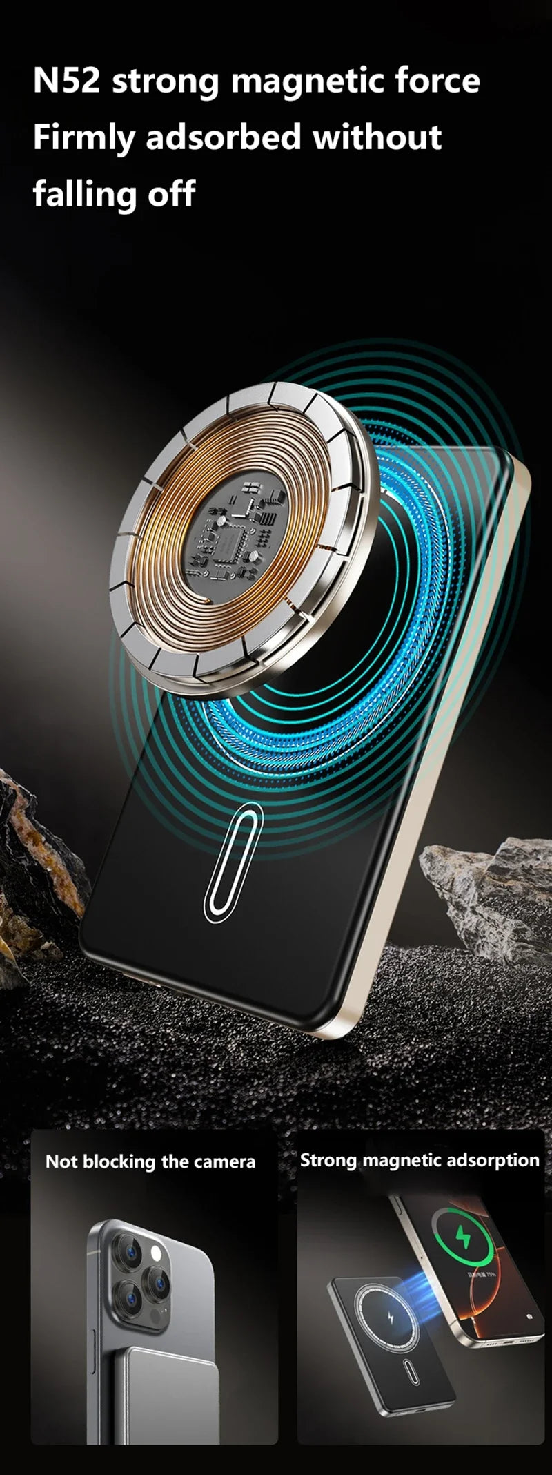 50,000mAh Magnetic Wireless Power Bank – PD 22.5W Fast Charging