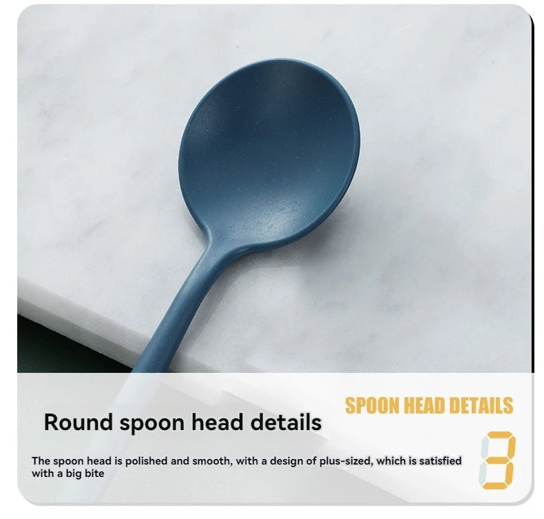 4pcs Portable Wheat Straw Cutlery Set Eco-Friendly Reusable Utensils