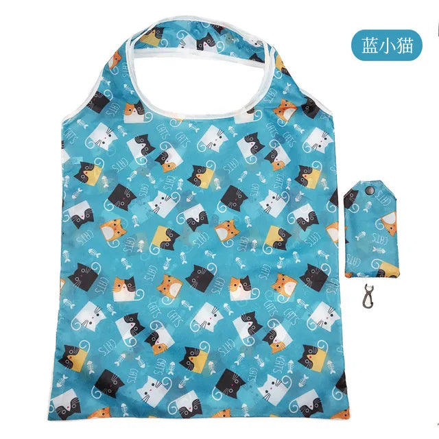 Foldable Reusable Shopping Bag – Eco-Friendly Lemon Print Tote