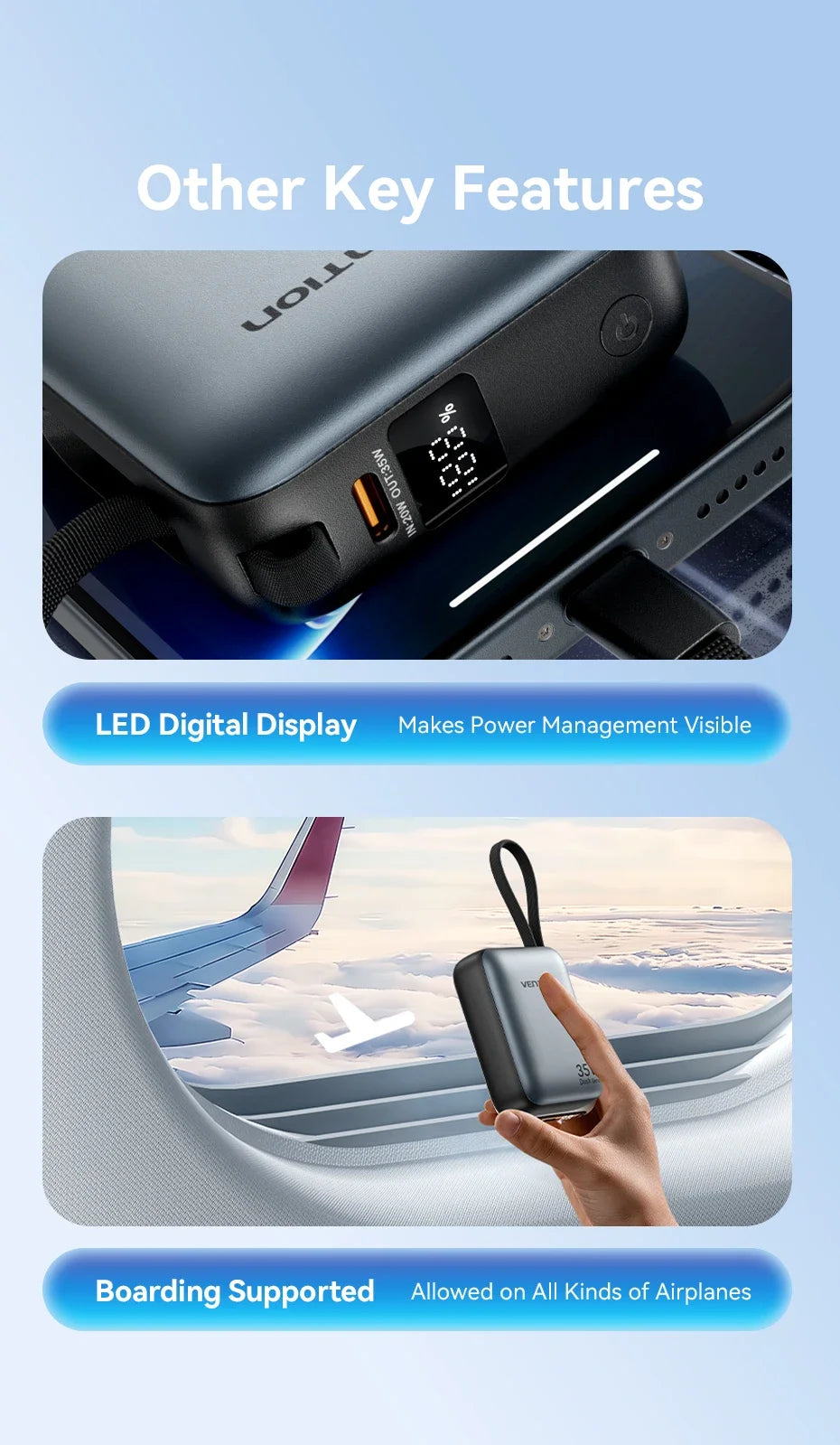 10,000mAh Power Bank – 35W PD Fast Charging