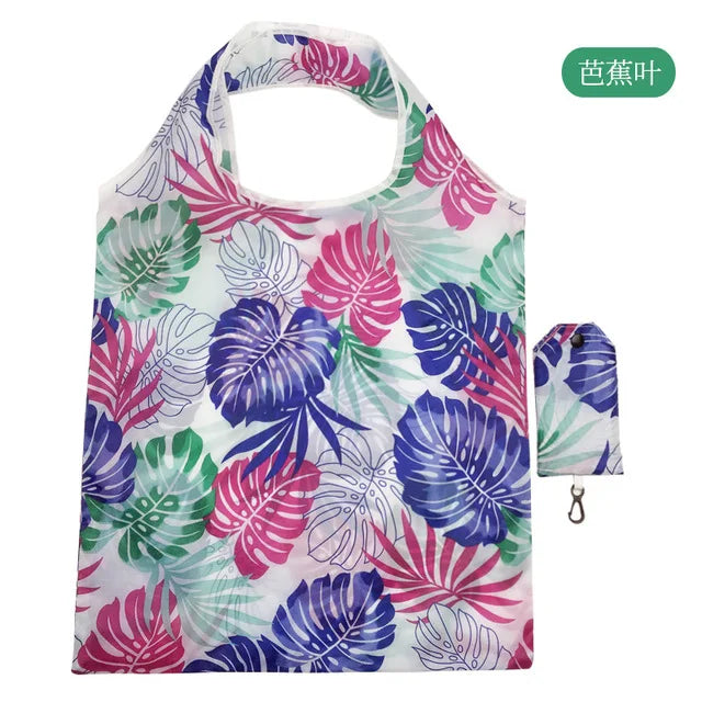 Foldable Reusable Shopping Bag – Eco-Friendly Lemon Print Tote