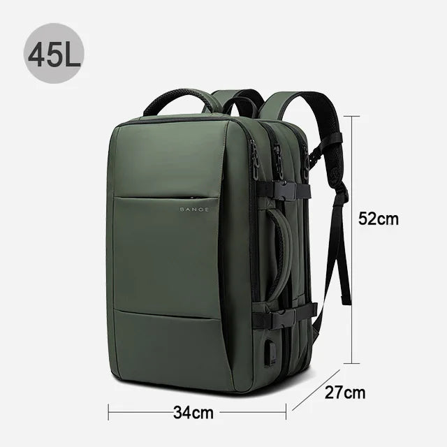 Expandable Men’s Backpack – 17.3” Waterproof Laptop Bag