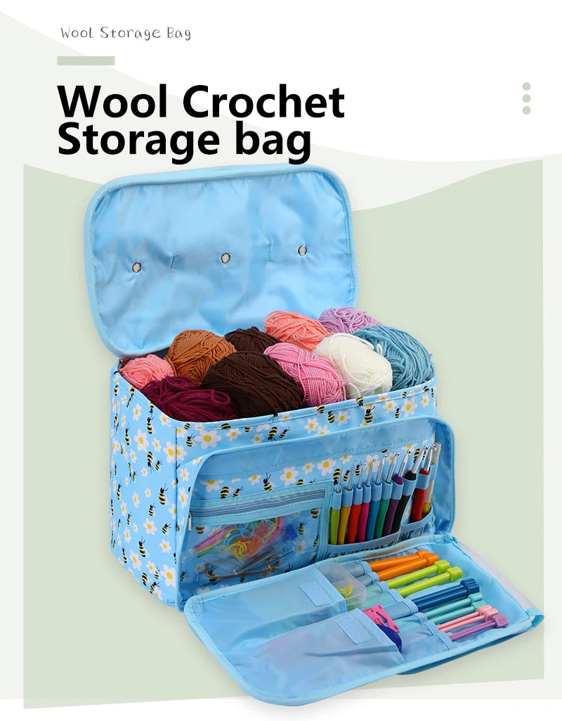 Waterproof Yarn Storage Bag – Knitting & Sewing Tote