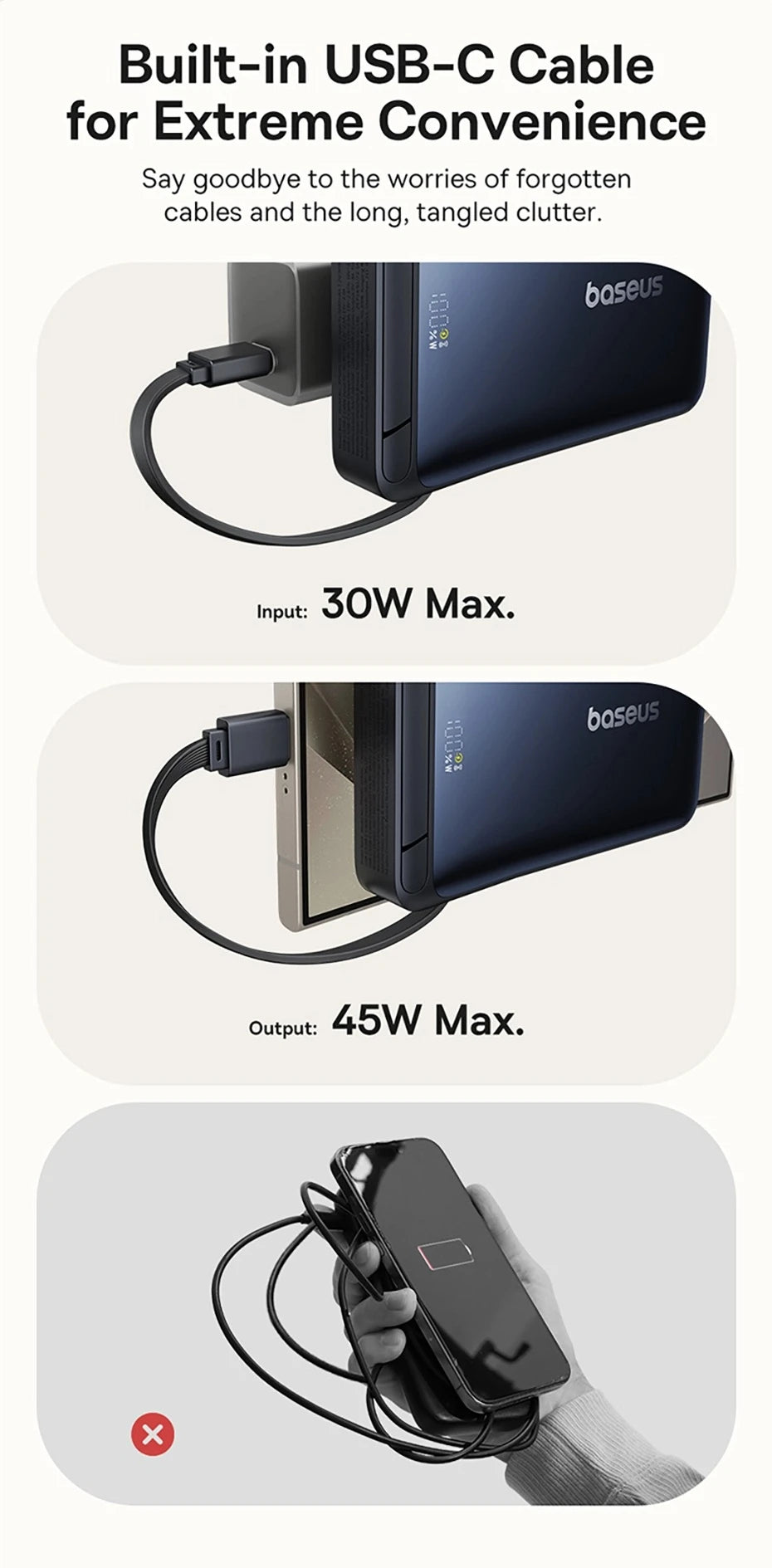 Qi2 45W 10000mAh Magnetic Power Bank – MagSafe Fast Charging