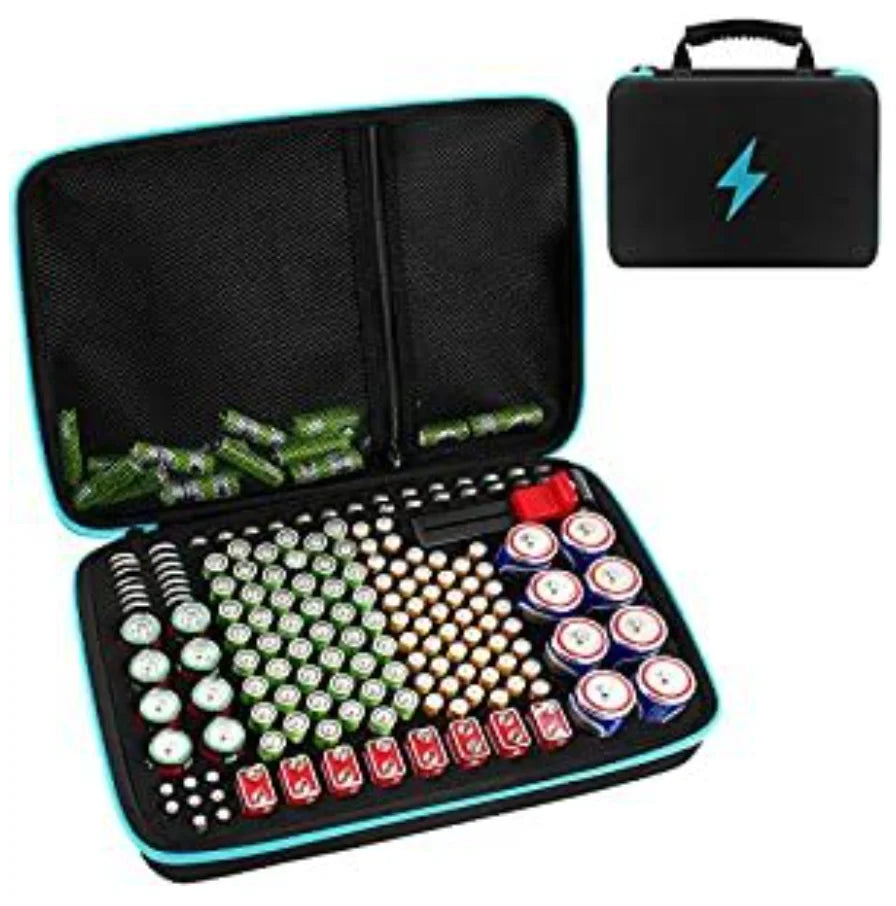 Battery Organizer Case – Storage Box with Tester (Case Only)